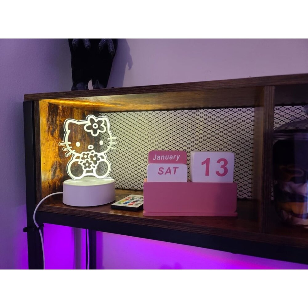 New 3D Cartoon Night Light, LED Desk Lamp with 3 Change Colors for Girls & Gifts - Picture 8 of 8